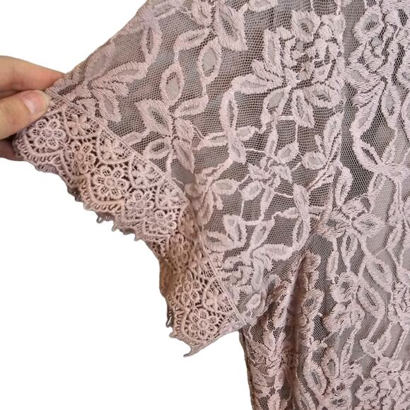 Torrid Dress Lace Dress Skater Dress Knee Length Dress V Neck Dress 2X Pink - Picture 5 of 11